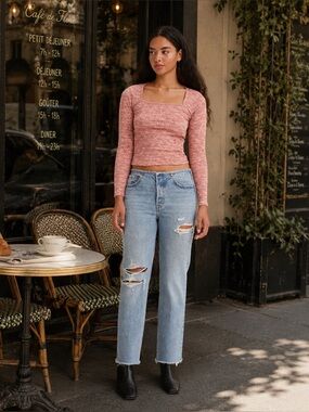 LEVI’S Mini Waist High Rise Straight Leg Jeans| Size 24